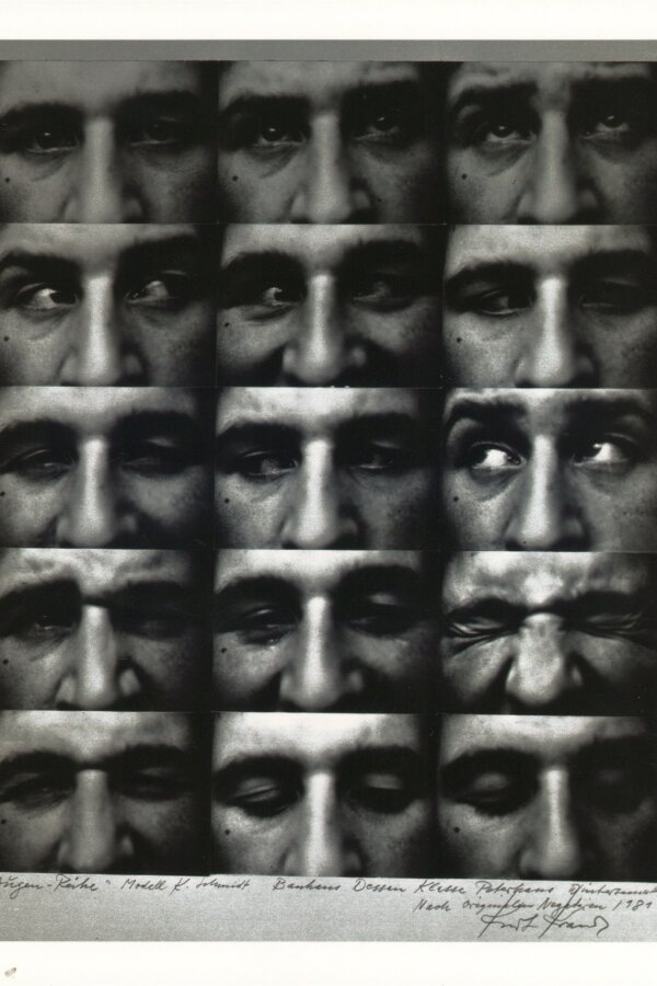 Kurt Kranz, Augen-Reihe, 15 Fotos montiert, 1930/31, (Augen von Kurt Schmidt, Klasse Peterhans); foto: Institut für Auslandsbeziehungen